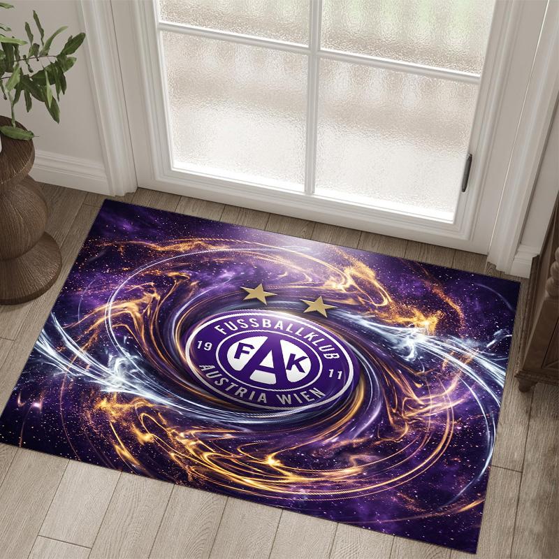 Austria Wien FC Design Crystal Velvet Carpet Cozy Non?Slip Printed Rug For Bedroom Living Room Entrance