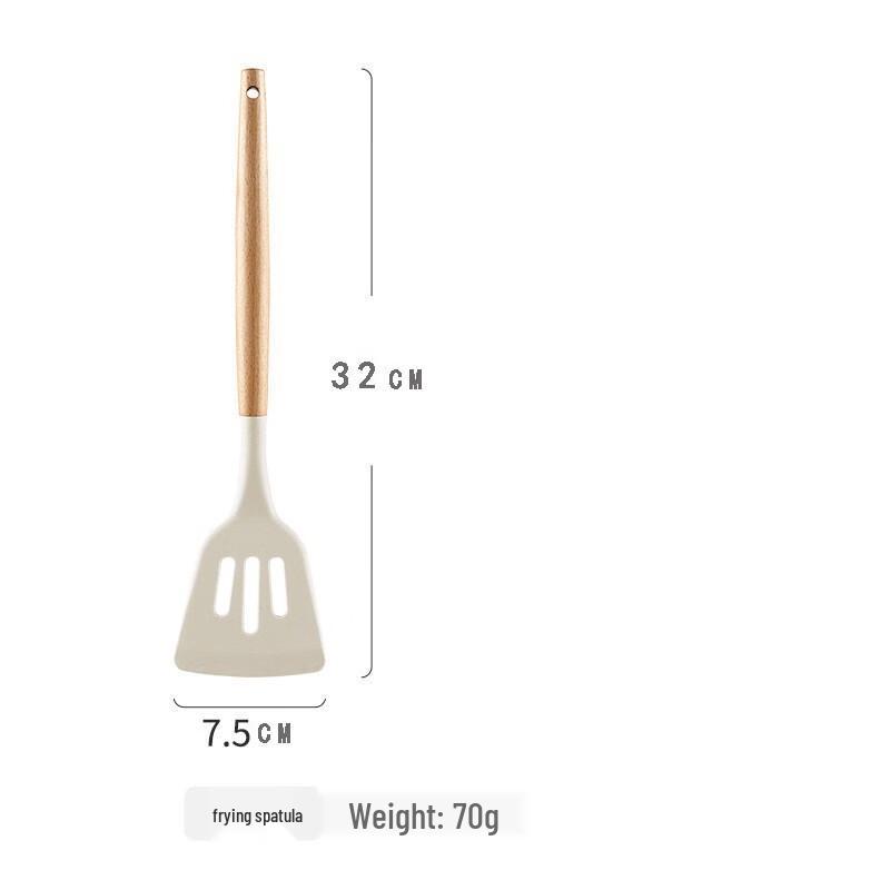 Utoo Silicone Cooking Utensils with Wooden Handle