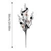 50cm Halloween Maple Bat Bouquet Black Realistic Artificial Eyeball Twig Branch Spooky Plastic Fake Plants Home Office Party