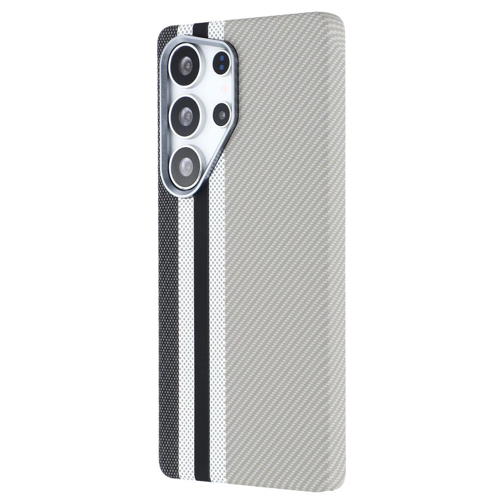 For Samsung Galaxy S25 Ultra Magnetic Case Carbon Fiber Texture Water Transfer PC Phone Cover