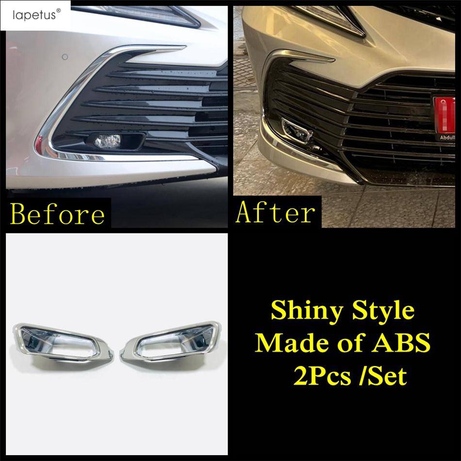 Front Bumper Fog Lights Lamps Frame Decoration Cover Trim For Toyota Camry XV70 ABS Chrome Accessories Exterior