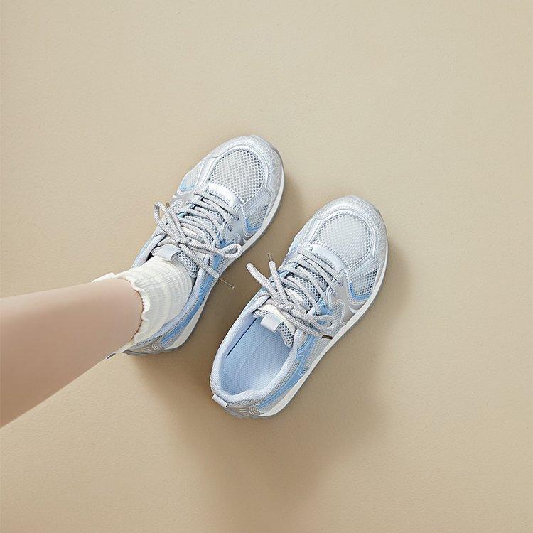 

Breathable mesh women s mesh shoes summer hollow thin Forrest Gump shoes sports shoes soft-soled running shoes lightweight sneakers 40 серый