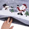 Non-woven Christmas Hat Chair Cover Grey Chair Slipcovers Protectors Xmas Dinner Chair Seat Cover Removable Santa Claus Snowman