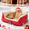 2025 Christmas Pet Warm Nest Washable Winter Warming Cat And Dog Bed Non-Slip Cozy Pet Nest For Home Animal Balcony Apartment