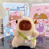 Viral Capybara Backpack Charm: Plush Toy Keychain and Pendant