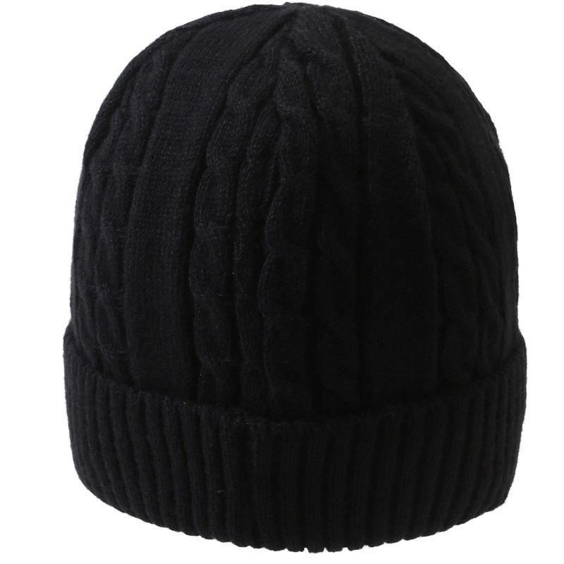 Wintermütze Samt Dicke Herren Strickmütze Warme Mütze Outdoor Ärmelkappe Skullies Beanies Ski Slouchy Cap