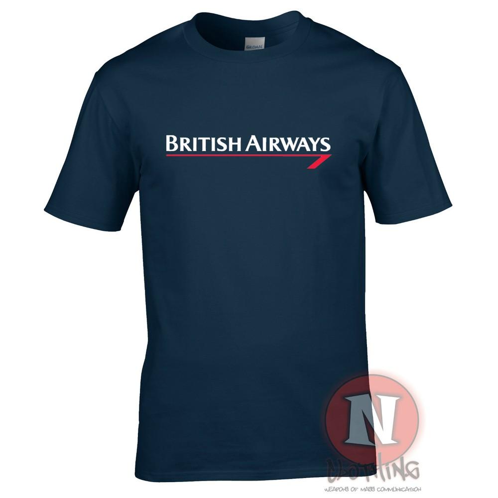 British Airways Klassisches Logo T-Shirt Brandneu Crew Fluggesellschaft Flug Ba Flughafen