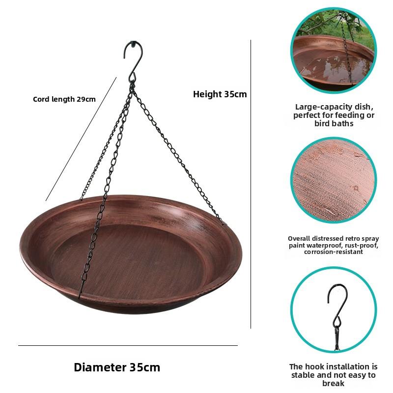 Bird Feeder Heavy Duty Hanging Bird Baths for Outdoors Wildlife Feeder Bird Water,for ,Backyard, Patio Garden Yard Decoration