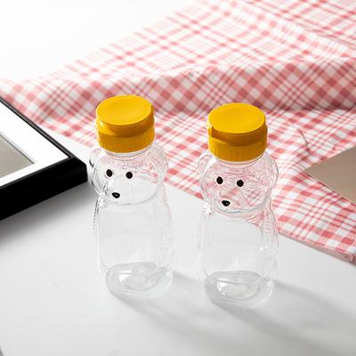 1Pc 230Ml Plastic Squeeze Condiment Bottles Bear Shape Honey Sauce Mustard Jam