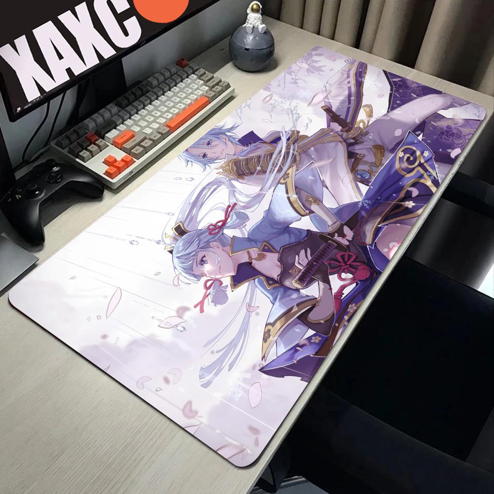 Kamisato Ayaka Mouse Pad Genshin Impact Mousepad Genshin Keyboard Pad Ayaka Padding Computer Pad PC Gaming Accessories Desk Mat