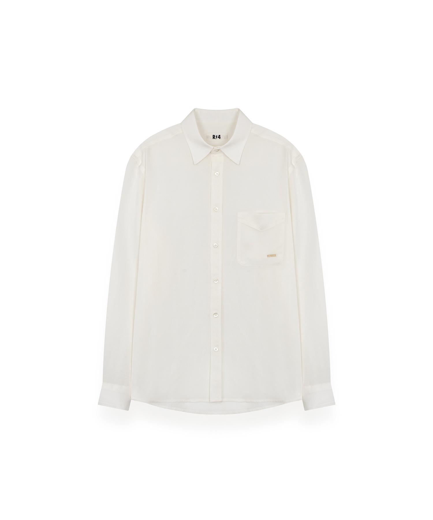 Alpo R-0047 / Рубашки из блестящего льна(белый) White/L
