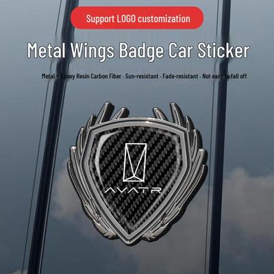 Avatr Auto Metall Flügel Emblem für Modell 06, 07, 11, 12 – Seitenfenster Logo Aufkleber Dekoration