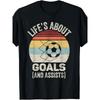 European Size Retro Soccer Life _Men's T-shirt with Printed Pattern