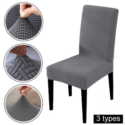 3 Types Universal Size Chair Cover Solid Color Stretch Cheap Chair Slipcover Washable Seat Covers For Chairs Seat Banquet