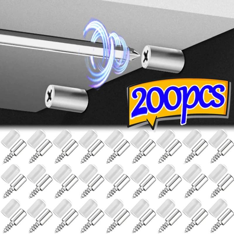 Self Tapping Screw Layer Plate Holder Wardrobe Septum Brackets Fixed Screw Shelf Support Pegs with Non-Slip Sleeve