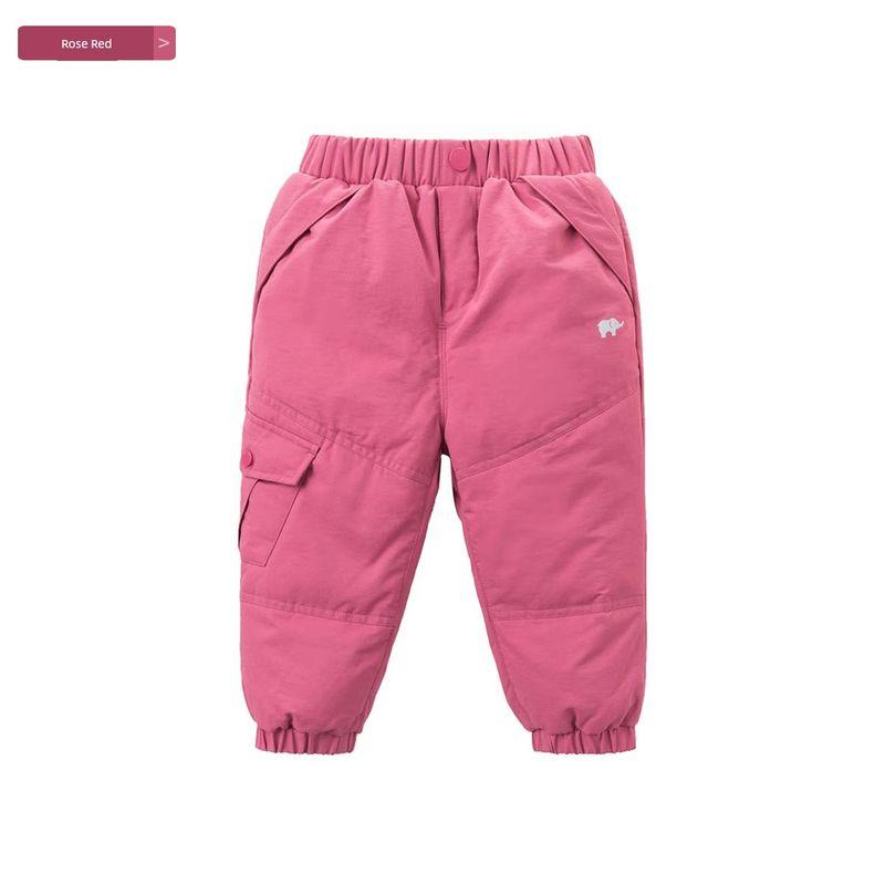 David Bella Children s Warm Pants, down Pants, Winter Clothing for Boys, Warm Thickened Jogger Pants, Girls  White Duck down Pants Rose Red [Ready in Stock] 80cm