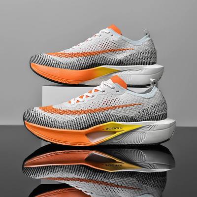 Zapatillas deportivas de moda con amortiguación de aire para hombre y mujer, transpirables, ligeras, cómodas y antideslizantes con placa de carbono.