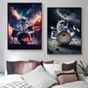 Abstrakte Trommel Poster Al Digitale Malerei Moderne Wand Kunst Leinwand Drucken Astronaut Musik Bild Für Wohnzimmer Home Decor Cuadros