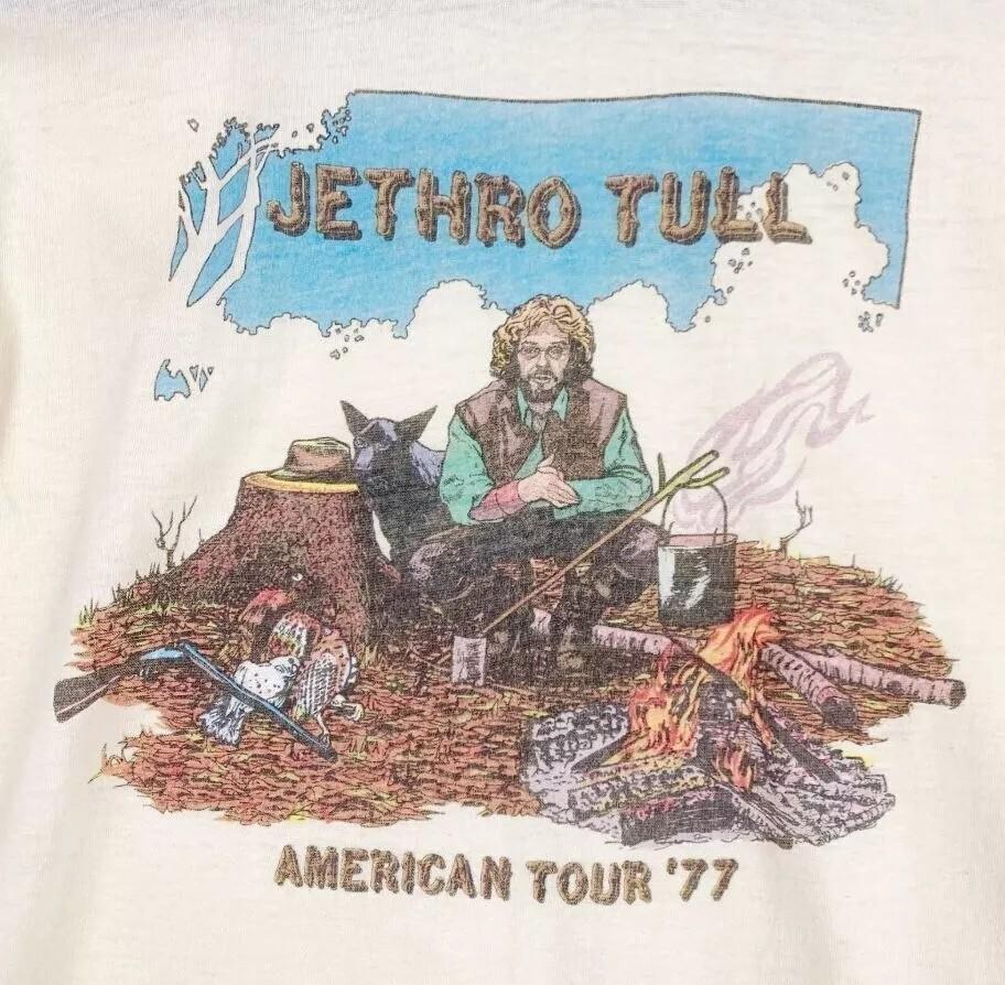 1977 Jethro Tull American Tour White Short Sleeve Unisex T-shirt Unisex S-5XL Unisex T-Shirt XXXXL