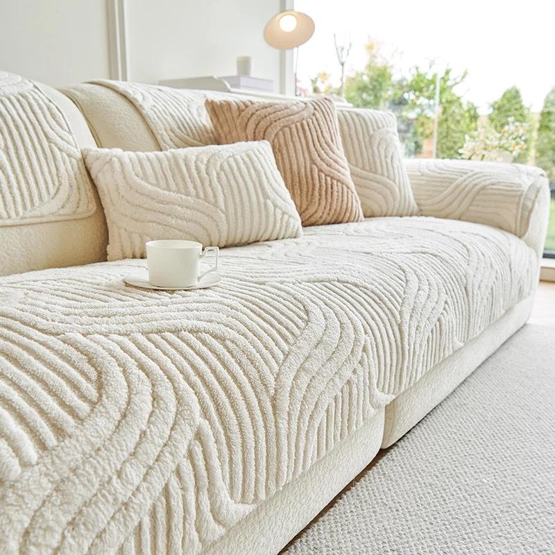 Winter Short Plush Sofa Cushion  New Sofa Seat Cushion Simple Modern Sofa Cover Cover  Cross-Border