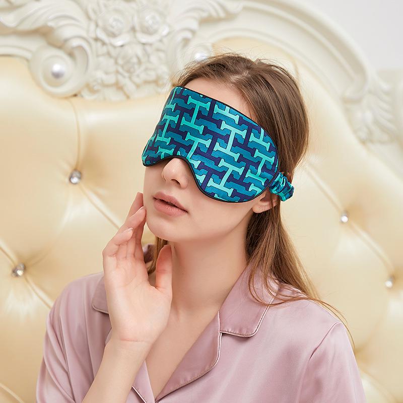 19 Mommy Double-Sided Mulberry Silk Blackout Eye Mask with Printed Logo - Ideal for Sleep, Travel, and Breaks