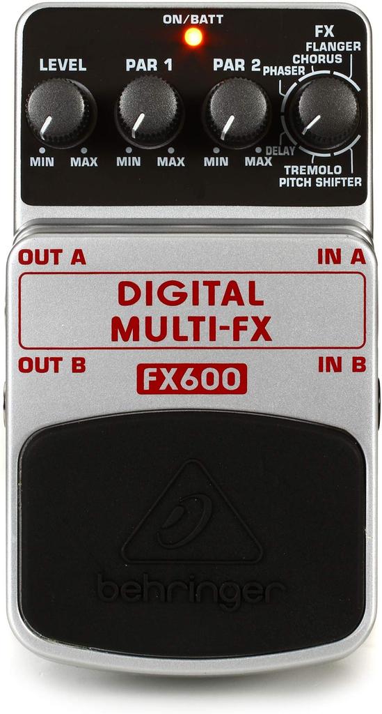 Behringer FX600 Digital Guitar Effects Pedal with and Pitch Shifter Multi-FX Flanger, Chorus, Phaser, Delay, Tremolo,