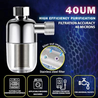 Universal Stainless Steel Water Filter,Faucet Filter Shower Spray Head Washing Machine Tap Scale Strainer Bathroom Accessories