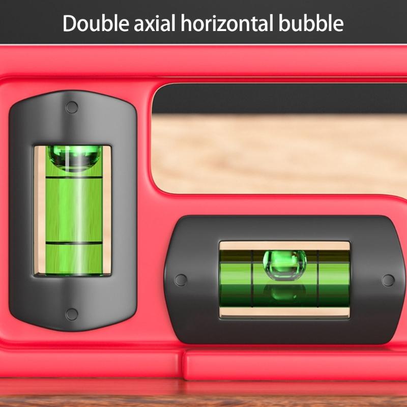 Multifunctional Steel Right Angles Hole Marking Ruler with Bubble Levels T Square Ruler For Woodworking Precise Measuring