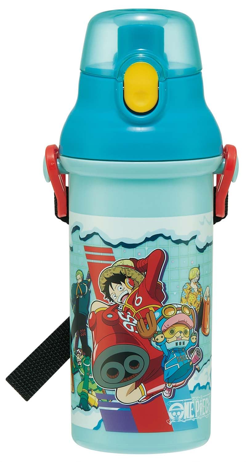 

Skater Children s Water Bottle, 480ml, Direct Drinking, Plastic, One-Touch Operation, Dishwasher Safe, Made in Japan, One Piece, Size 24, PSB5SANAG-A