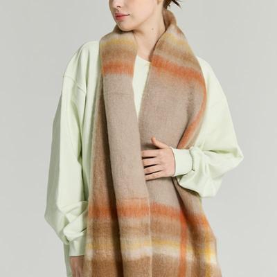 RECLOW MUSE Check Muffler Beige