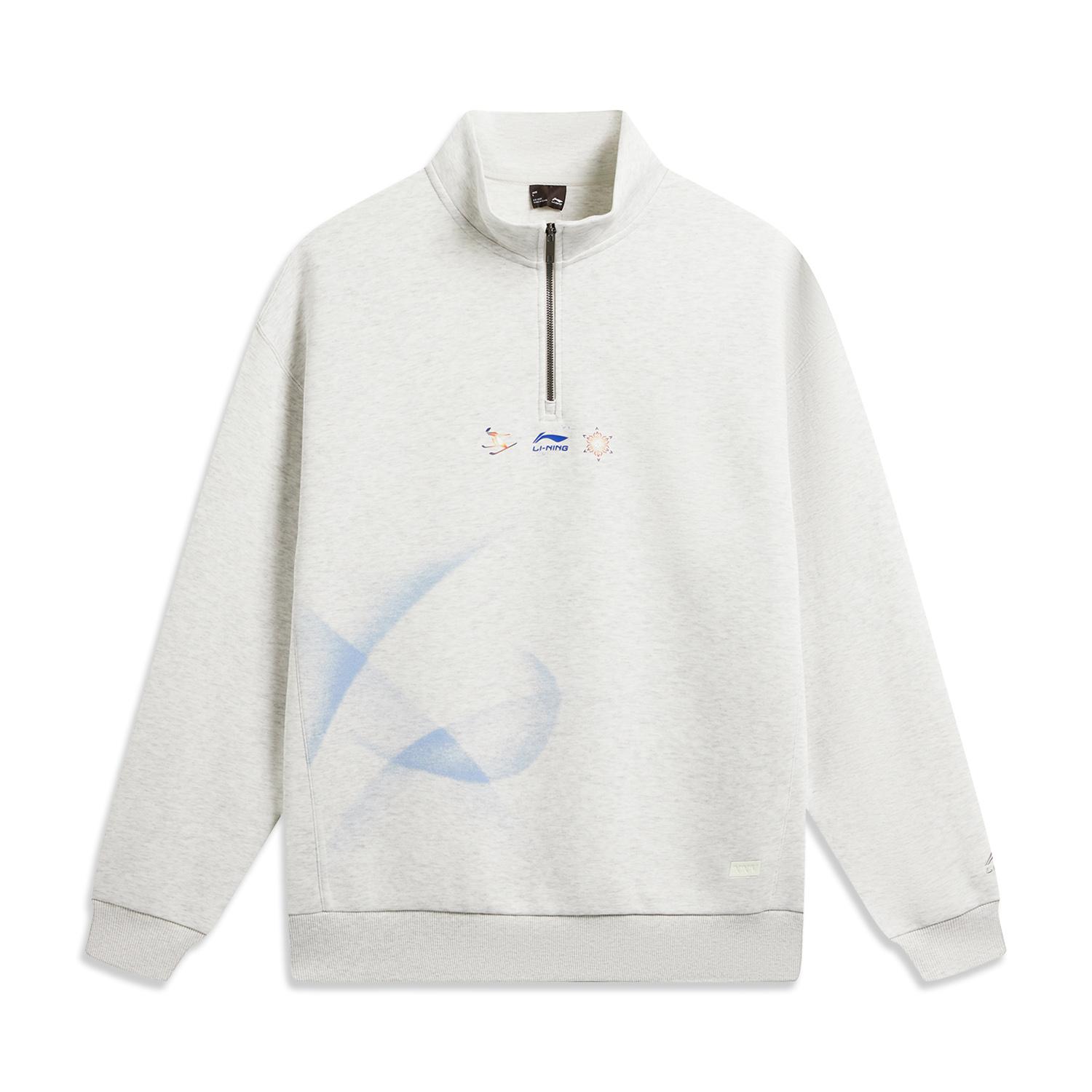 

Li Ning Серия DNA Вдохновленная зимними видами спорта Ограниченная серия Американский ретро Повседневная мода Универсальный Логотип Воротник-стойка На молнии Худи AWDWC17-1 M