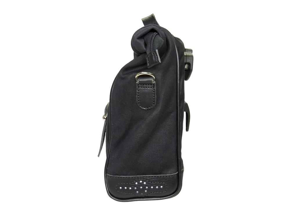 LONGRIDE Heritage Saddle Bag Roll Top Black HQR133WBLA CLICK-ON (9.5L)