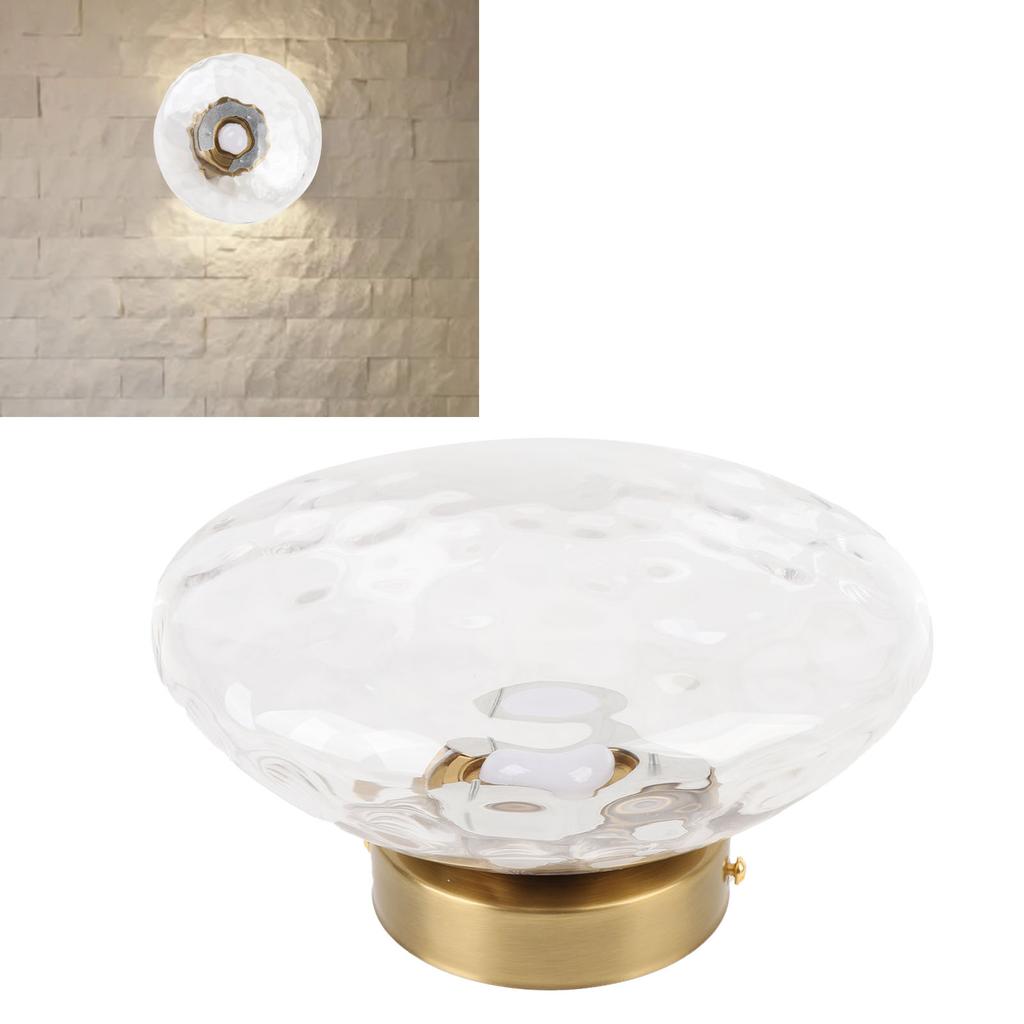 Modern Wall Sconce with Glass Lampshade Indoor Wall Lamp for Bedroom Living Room Hallway Hardwired 3000K Warm Light