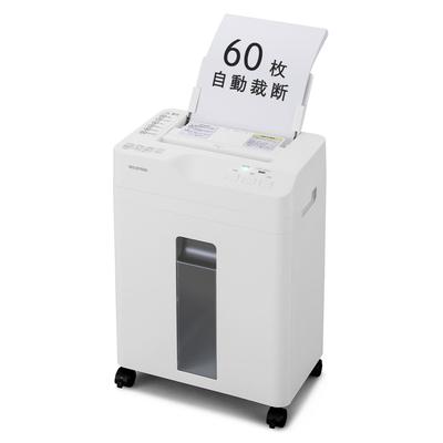 IRIS OHYAMA Distruggidocumenti ad Alimentazione Automatica Distruggidocumenti Commerciale Micro Taglio Incrociato 2 x 15 mm Funzione Inversione Automatica Distruzione Automatica Capacità 60 Fogli Con Rotelle