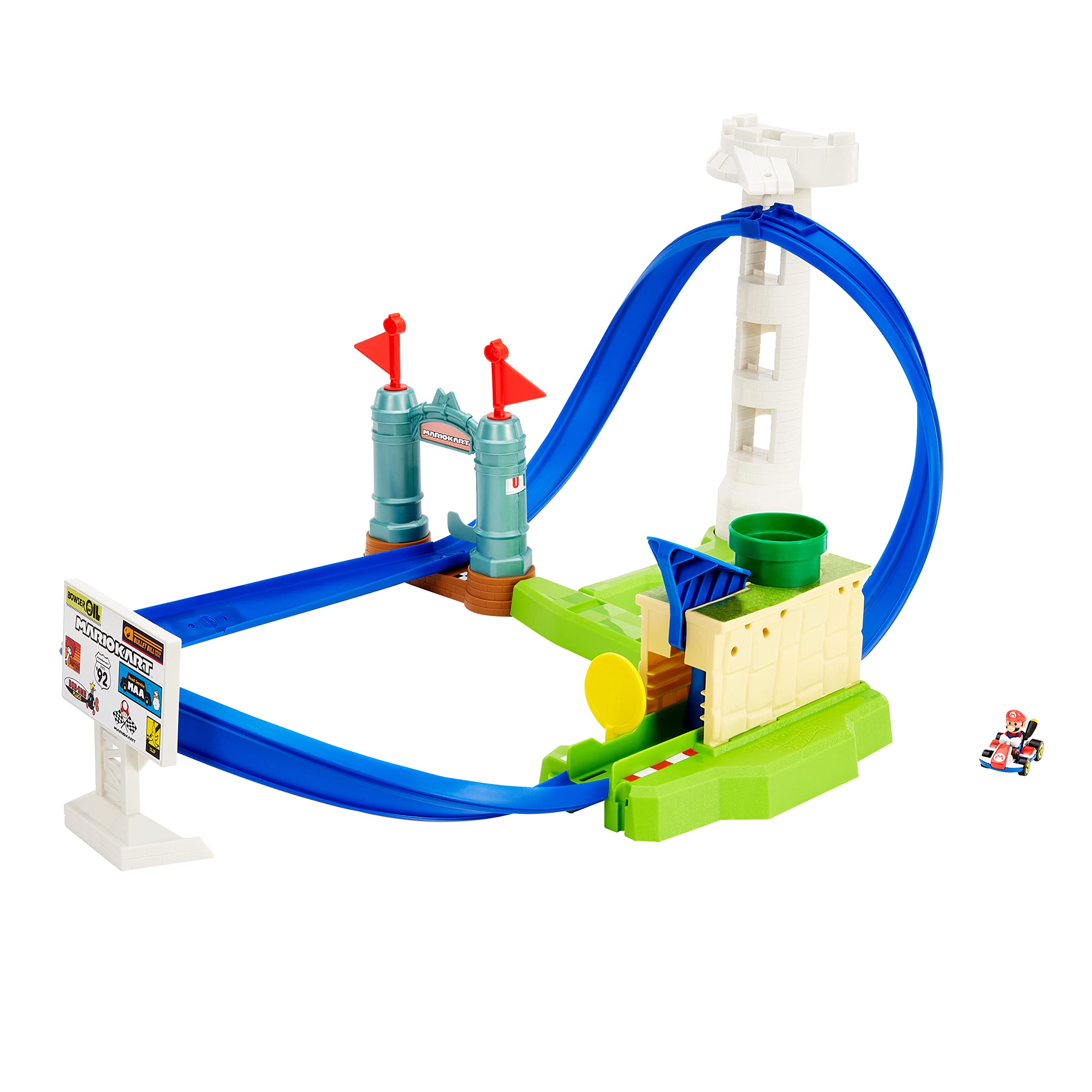 

Hot Wheels Mario Kart Circuit Course 1 Mario HGK59 (Includes Kart) [Miniature Car] [Playset] [Ages 5+] [Gift] синий