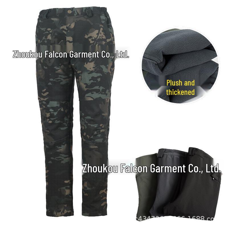 

Мужские мягкие софтшелл лыжные брюки на флисовой подкладке: Ветрозащитная, морозостойкая, многокарманная уличная экипировка для походов на осень и зиму. S