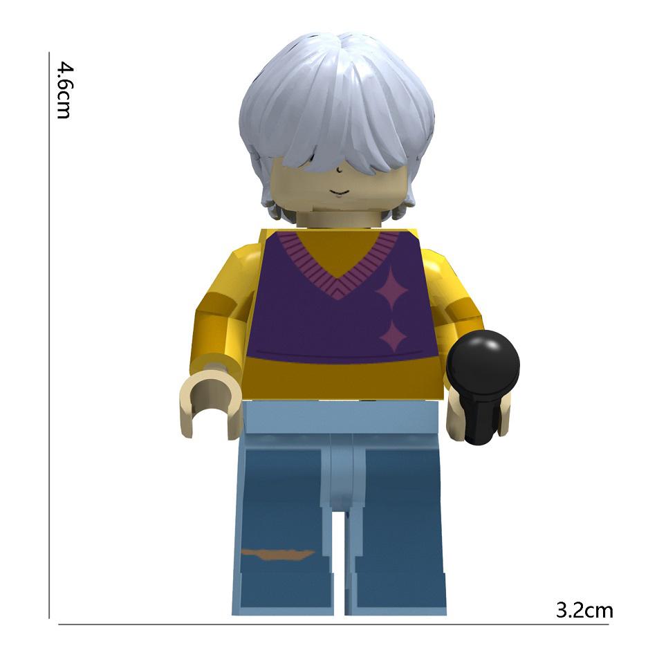 8Pcs Kpop Devil Hunter Idol Saja Boys Mini Action Figure Building Blocks Toy Desk Decoration Child Educational Toy Christma Gift