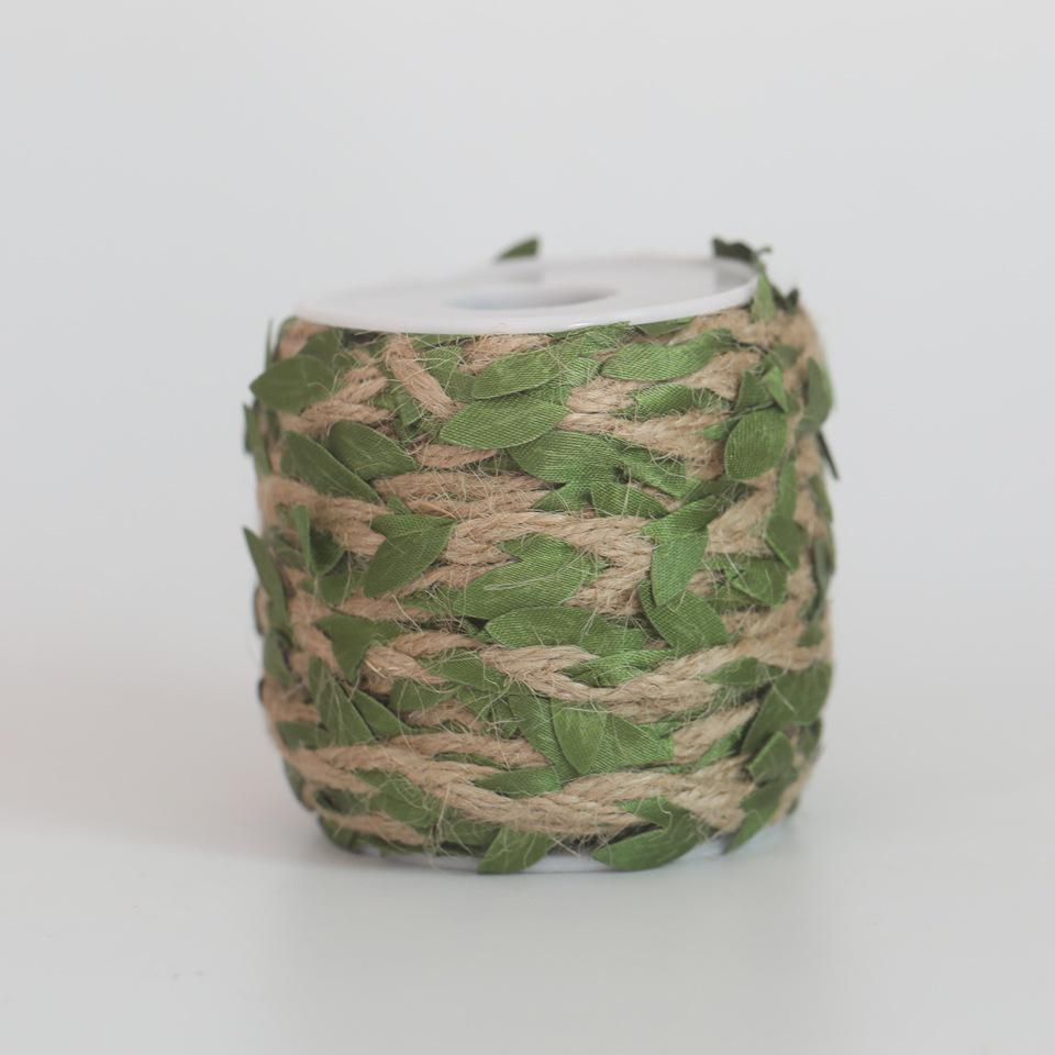 Trending Artificial Green Vine & Hemp Rope Leaf Decoration for DIY