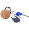 Stainless Steel Ring Cork 5cm Floating Wooden Ball Key Chain Float Keychain Water Sports Accessroies