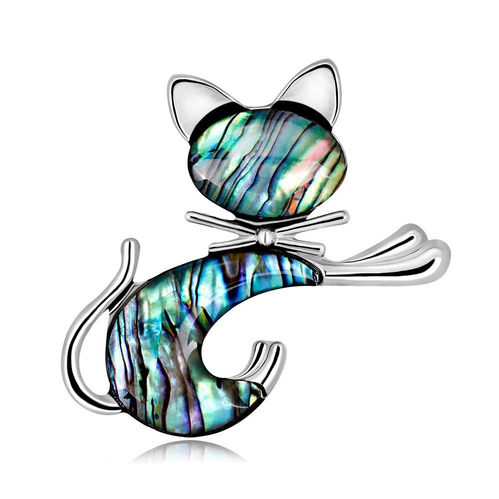 

Retro Lady Cat Animal Alloy Brooch Pin With Adjustable Features For Casual Wear