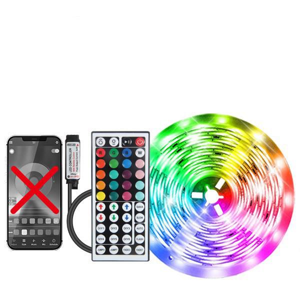 

Набор светодиодной RGB ленты 5 В с 44-кнопочным пультом и Bluetooth управлением 5m (2835RGB 60 LEDs/m)