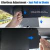 Car Sun Visor Polarized Sun Visor Extender with Zipper Slider UV400 Side Shades Driver Passenger Universal Easy Installation Protection, Included,