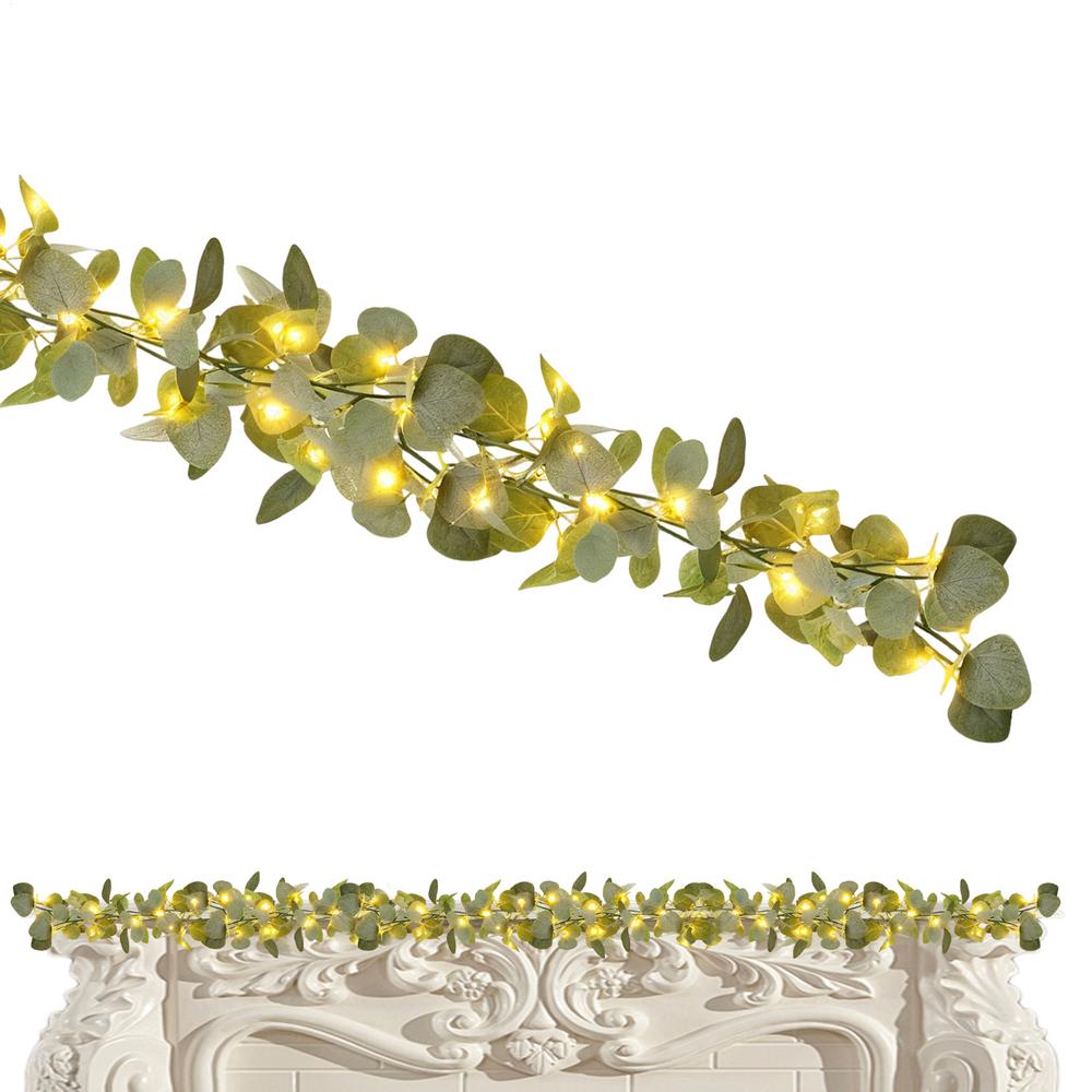 Christmas Vine Garland Hangable Festive Ornament Christmas Decor Flower Vine Garland For Window Fence Porch Arch Mantel