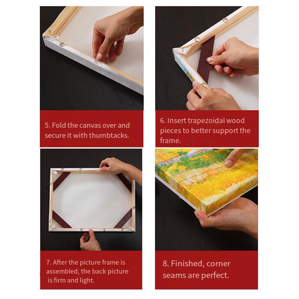 DIY Frame For Canvas Paintings Wooden Frame Wall Table Display For Posters Prints Picture Decor Home Decoration