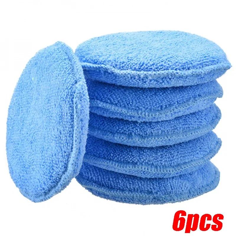 1/10pcs Waxing Sponge Car Applicator Cleaning Polish Pad Foam Sponge Microfiber Waxing Cleaning Sponge Clean Washing Tool