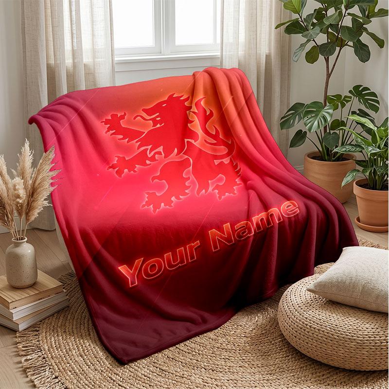 Middlesbrough FC Custom Name Text Flannel Blanket Soccer Logo Personalized Fleece Throw Blanket Special Gift For Sofa Bedroom Home