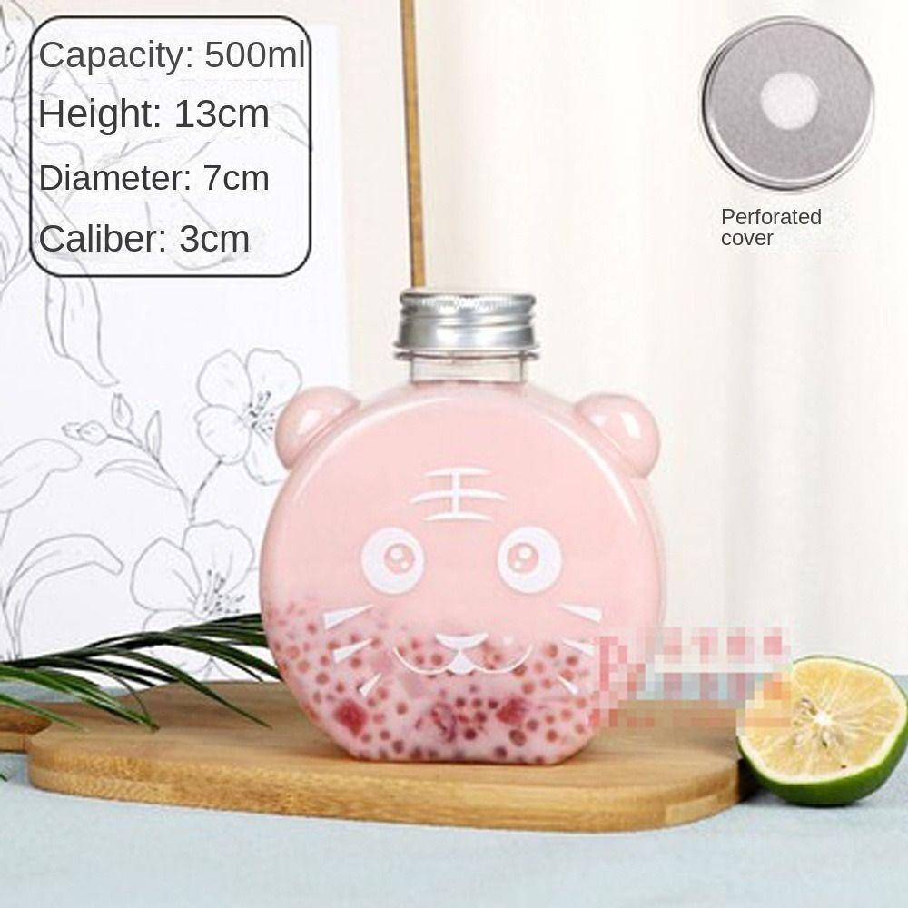 2ks s víčky Láhev na vodu Jednorázové Jídlo s sebou Roztomilé Lahve na mléčný čaj, džus Párty