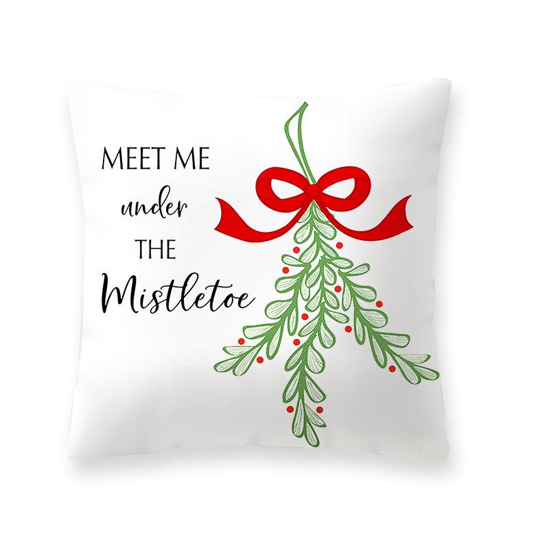 New Christmas Atmosphere Pillow Cover Simple Printed Cushion Cover Home Bedroom Car Sofa Linen Pillow Cover