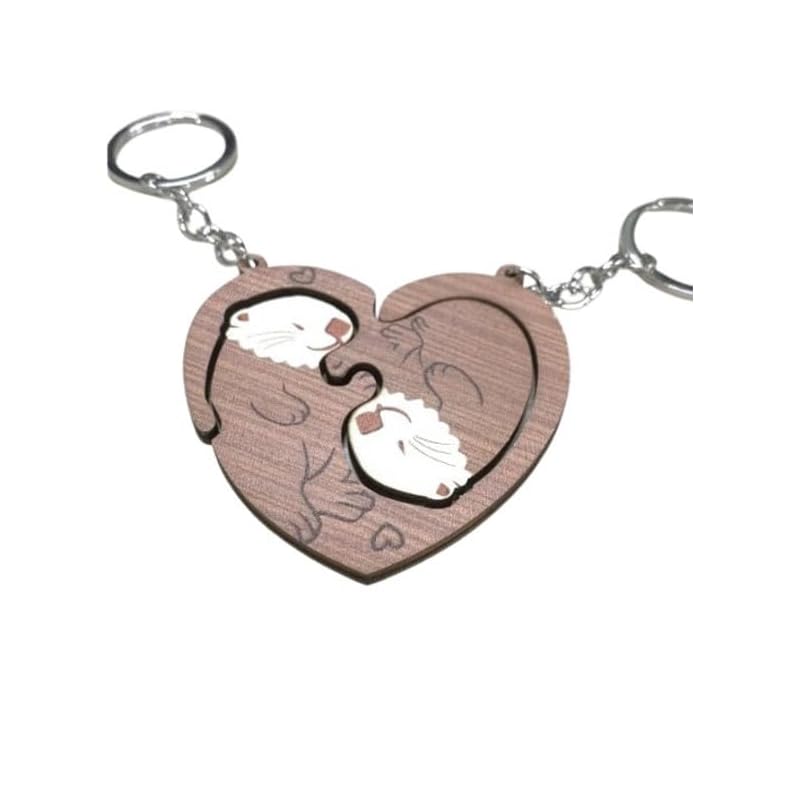

[villageriver] Pair goods couple Popularity pair keychain matching keychain animal (Otter)