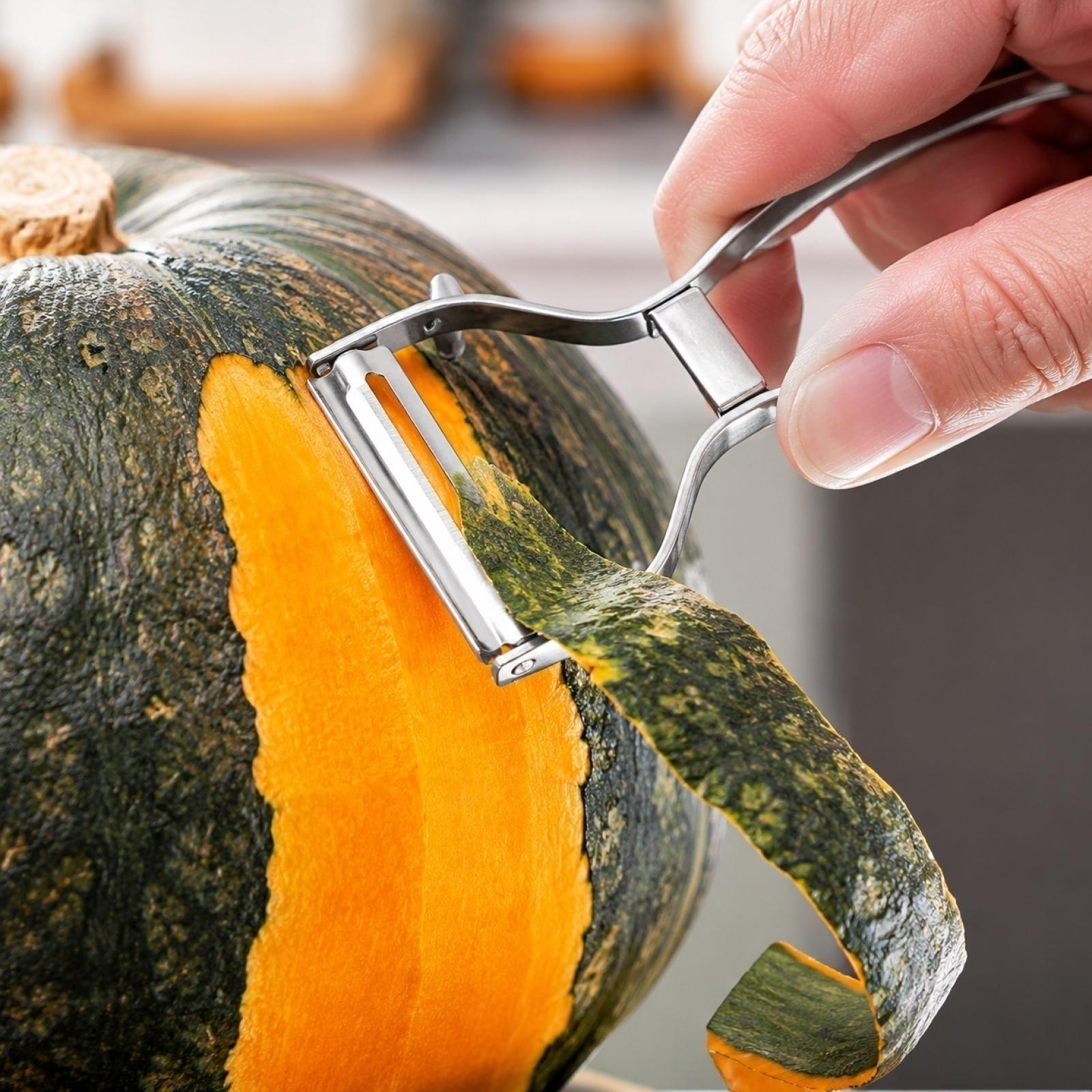 

Stainless Steel Vegetable Peeler with Ergonomic Handle and Angled Blade for Kitchen Use Fruit and Potato Peeling Tool Durable Design one size срібний